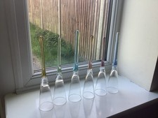 Vintage Set Of 6 Art Glass