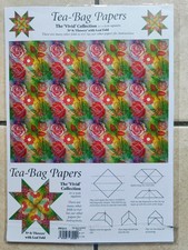 Tea- Bag Papers The 'Vivid' Collection Flowers & Butterflies Ex Display 