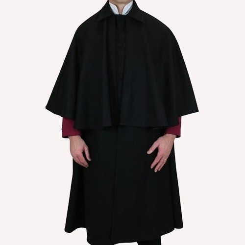 Men inverness wool cape coat - cape,