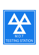 MOT TESTING STATION SIGN VINYL