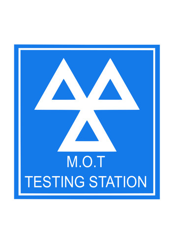 Mot testing station - station, sign
