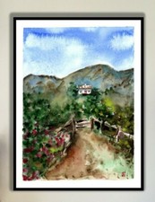 Watercolour Irish Landscape