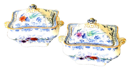 Pair antique booths silicon - booths,