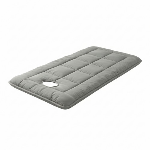 Massage table pad with face - with,