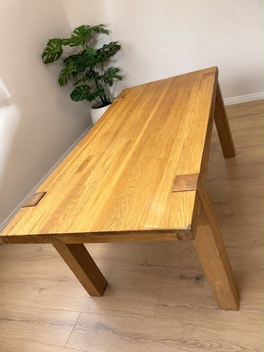 Large solid oak dining - large, table