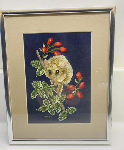 Vintage cross stitch picture - cross,