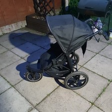 hauck Runner 2, Black - Robust All Terrain Pushchair XL Pneumati.