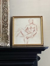 Vintage Charcoal Pencil Sketch