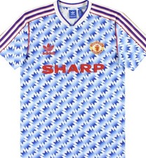 Manchester United Away Jersey 1990-1992, Adidas, Original UTD Badge. Size: Large