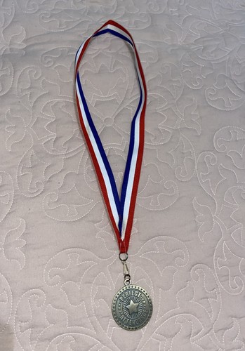 Perfect attendance medal red - medal,