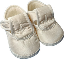 Pex Boys Occasion White Soft Soled Satin Upper Louis Shoes  Size 1