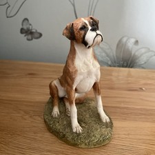 Sherratt & Simpson Boxer Dog sitting 55077 hand crafted figurine 