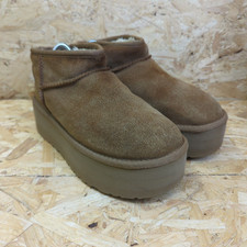 UGG Classic Ultra Mini Maxi Curly Boots Chestnut Brown Snug Boots UK 5 6 EU 38