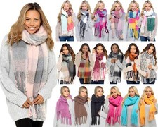 Brushed Blanket Scarf Ladies