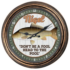 Personalised Wall Clock Carp