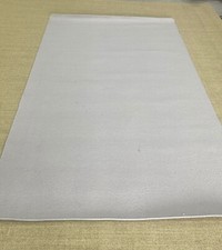 100% Wool Light Grey Loop Rug with Grey Edging 3m x 2m