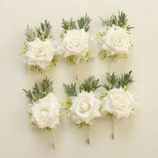 1/6Pcs Wedding Flower Corsage