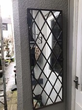 Georgian cast iron window frame mirror, great condition