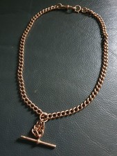Solid (50g) 9ct Gold Vintage Watch Chain Converted to 43cm 17inch Neckless 