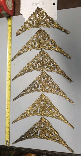 Six cast brass - six, rococo
