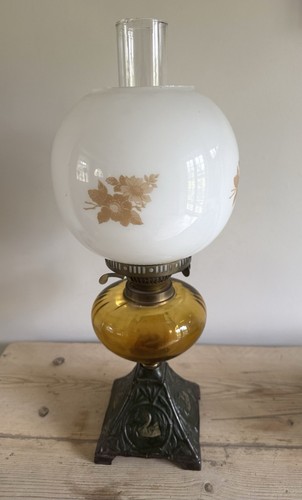 Antique duplex oil lamp - antique,