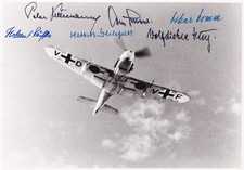 Photo Signed by  Adolf Galland,Duttman,Romm,Rutter,Inlefeld,Hoy  Luftwaffe Aces