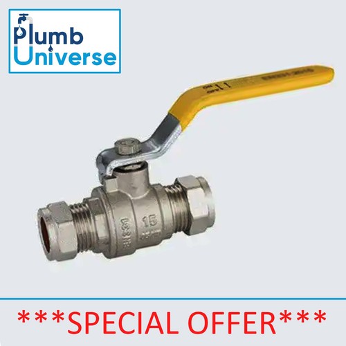 15mm gas yellow lever ball - gas,