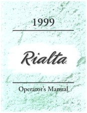 Owner’s Manual & Operating Instructions 1999 Winnebago Rialta RV Motor Home 