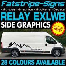 to fit CITROEN RELAY L4 EXLWB GRAPHICS STICKERS STRIPES DAY VAN CAMPER MOTORHOME