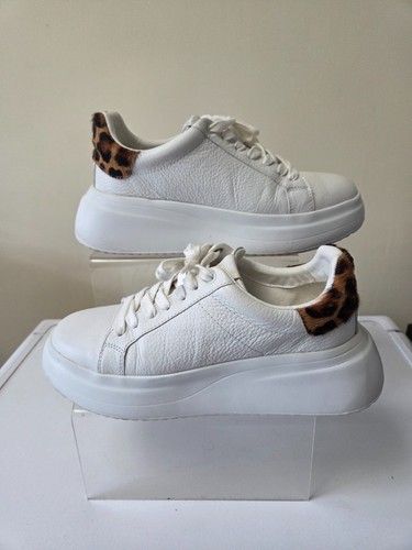 Ladies zara white animal print - white,