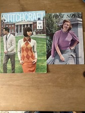 Stitchcraft  August 1964 & Large Sizes Vintage Knitting Patterns Magazine
