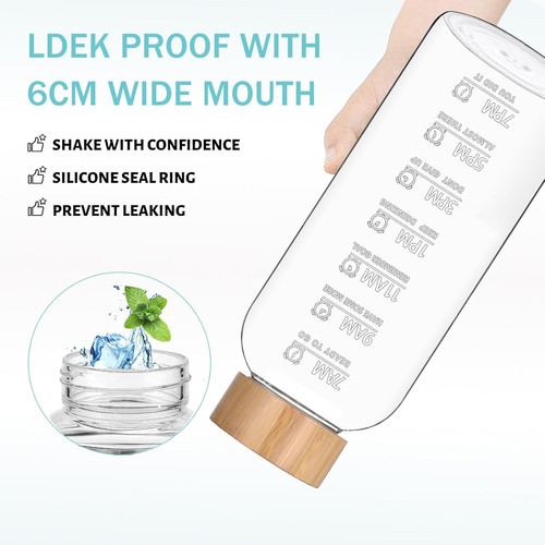Glass water bottle - glass,