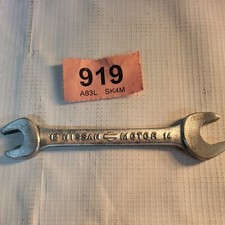 Nissan Motors Open-ended spanner, 12mm x 14mm. Used. Authentic Toolroll item. 