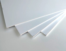 Plastic Styrene Sheet White  A2 Paper Size 1, 1.5, 2 or 3mm thick Gloss Finish