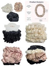 SILKIE 100% Pure Mulberry Silk Skinny Scrunchies Travel- Choose Option