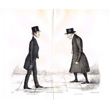 EDINBURGH Rev J W Ferguson & Rev C H Terrot Caricature Print 1882 by Crombie