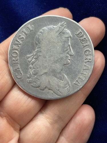 1663 silver crown charles - silver,