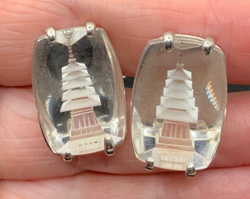 Vintage silver pagoda glass - vintage,