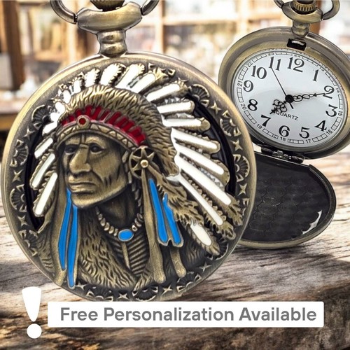 Tribal chief pocket watch - chief,