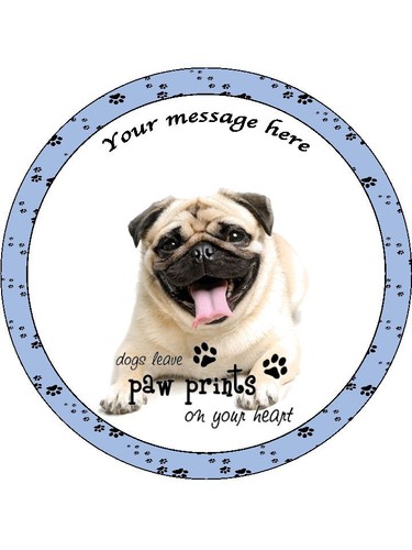 Personalised laughing pug with - pug,