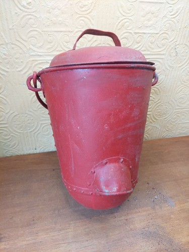 Antique riveted fire bucket - antique,