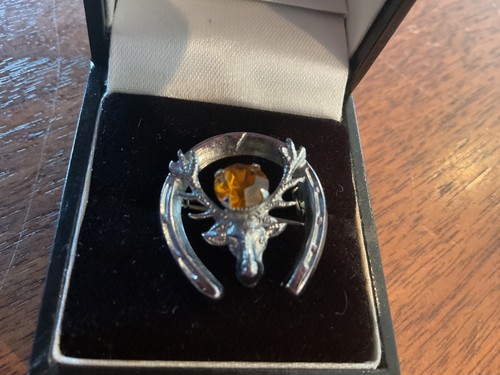 Mizpah stags head brooch - mizpah,
