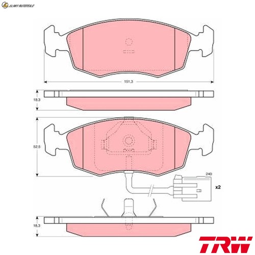 Brake pad set - brake, disc