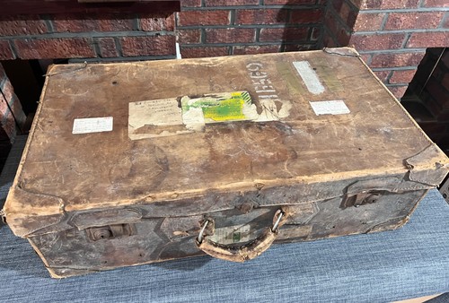 Antique leather travel - antique,