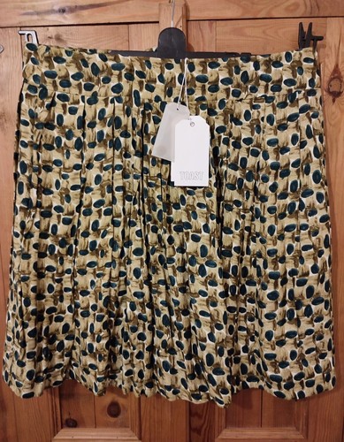 Toast brushstroke skirt 16 - toast,