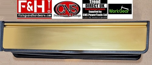 Gold letterbox letter - gold, plate