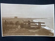 Golf Links & Martello Tower Felixstowe Suffolk Real Photo Vintage Postcard H4