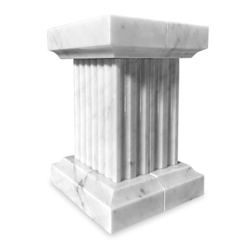 Italian white marble column - italian,
