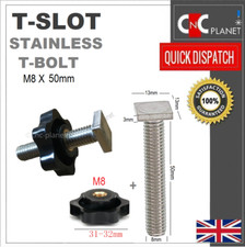 T Slot M8 x 50mm T Bolt Thumb