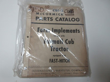 McCormick Farm Implements For Farmall Cub Tractor w/Fast Hitch Parts Manual